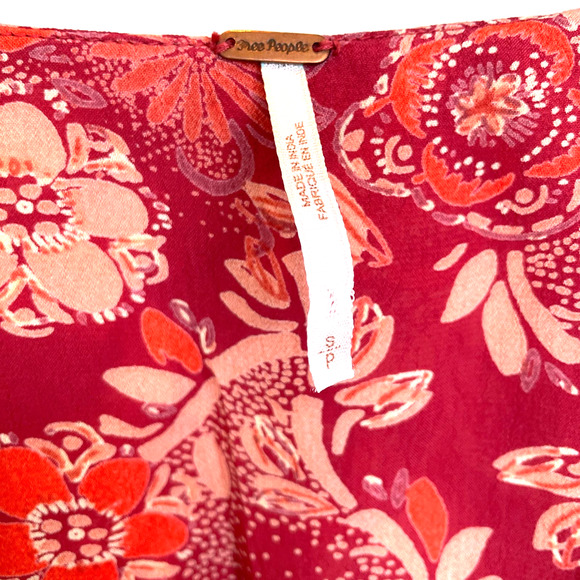 Free People Stealing Fire Tunic Dress Sz S Bohemian Hippie Light & Flowy - Picture 5 of 15